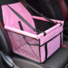 Cesto elevado rosa para carro no banco da frente