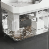 Fonte de água automática para gato, cor branca
