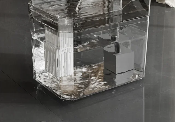 Fonte de água automática para gato, cor transparente