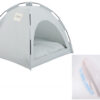 Tenda-casota cinzenta com almofada