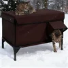 H68e9b600a05e4361bbb482b3f55b2a1fP.webp Abrigo exterior impermeável para gatos de rua Bafinho, castanho café