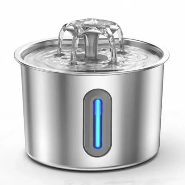 Hc39608abeaca4c699dcd071df5a7be11h.webp Fonte de água automática em aço inoxidável para gato, jato em cascata
