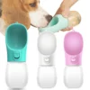 Garrafa portátil com bebedouro para cão e gato
