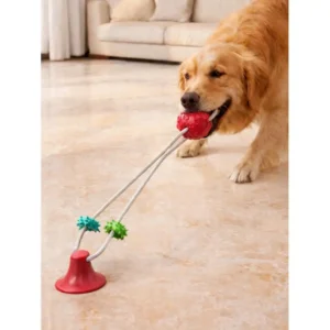 Bola de tração com ventosa para cão Bafinho
