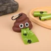Dispensador de sacos higiénicos com mosquetão e rolo para cão