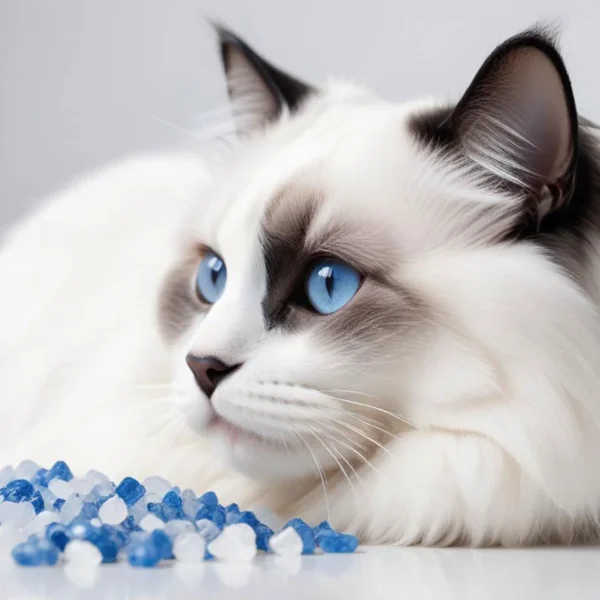 S49bbeb4e79af4d79be3949ab10f1c0bbx.webp Areia de sílica Mersjo para gato em pack de 3,8 L