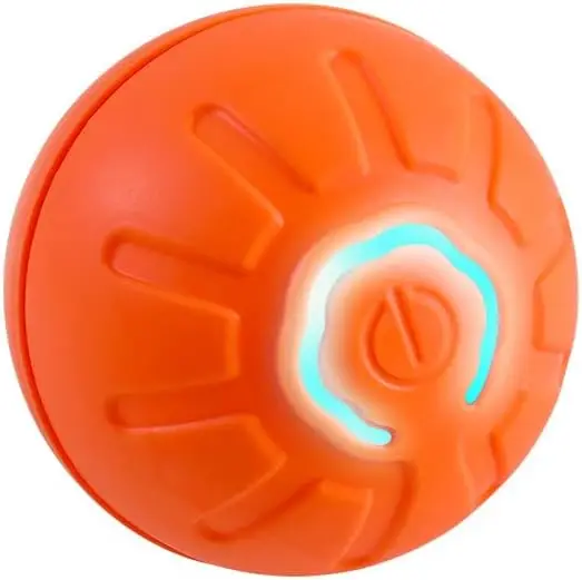 S505840323a104ed9832d929ec6a169c3k.webp Bola interativa elétrica na cor laranja, com anel luminoso