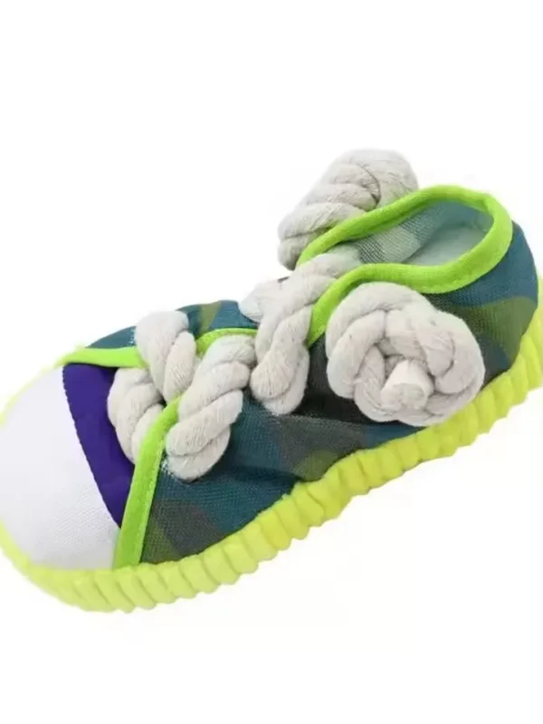 Sbf45f43a6a974ef0b5156d909540e43bs.webp Brinquedo em forma de sapatilha verde para cão