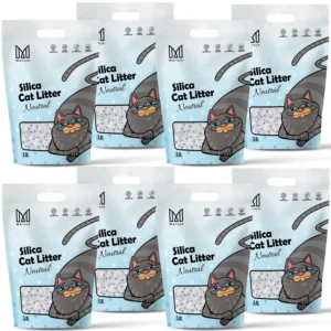 Areia de sílica Mersjo para gato em pack de 3,8 L
