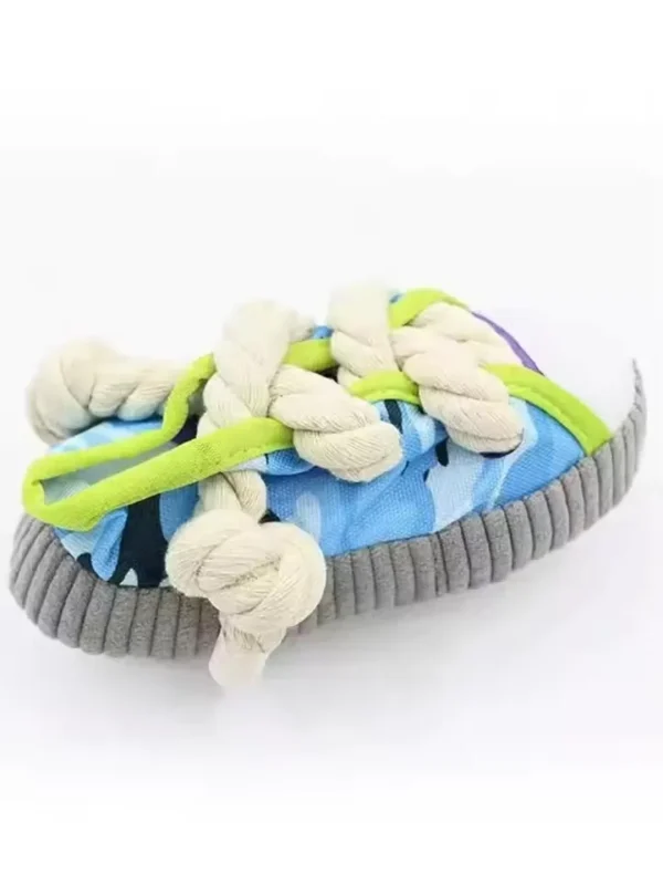 Sd9786a79f2da4f748879cede726ab77cM.webp Brinquedo em forma de sapatilha azul para cão
