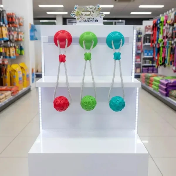 Bola de tração com ventosa para cão Bafinho