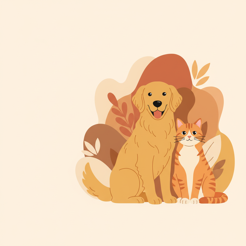 Cão e gato felizes lado a lado — loja online de artigos para animais Bafinho