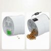 Comedouro automático com alimentação dupla, adaptador ou pilhas