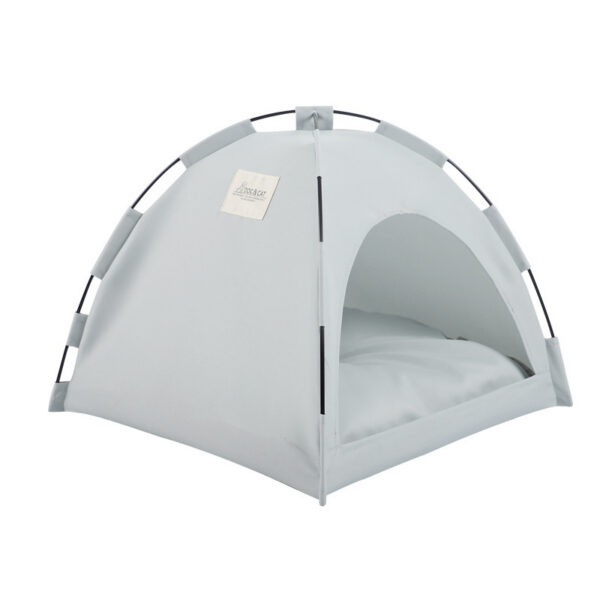 Tenda-casota cinzenta para cão ou gato
