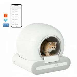 Caixa de areia automática para gato com controlo por aplicação