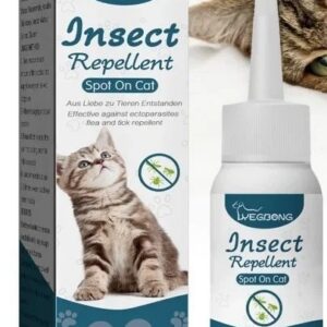 Repelente de insetos spot-on para gato: caixa e frasco de 50 ml