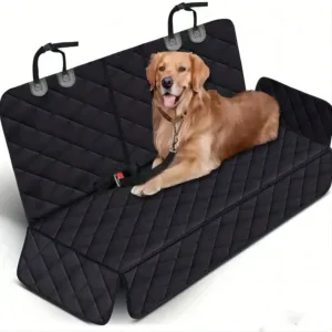 Capa impermeável para banco traseiro do carro com cão deitado