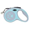 Trela retrátil premium azul claro para cão