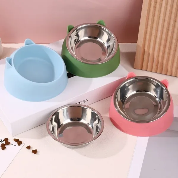S344b38dc7b6b4c7290cbc60cc089edabn.webp Comedouro Inclinado em Aço Inoxidável para Cão e Gato