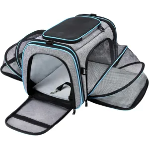 Bolsa transportadora expansível para cão e gato