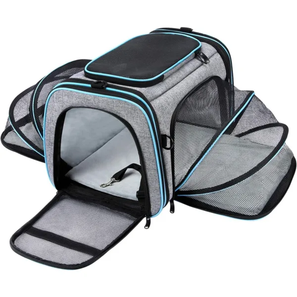 Bolsa transportadora expansível para cão e gato