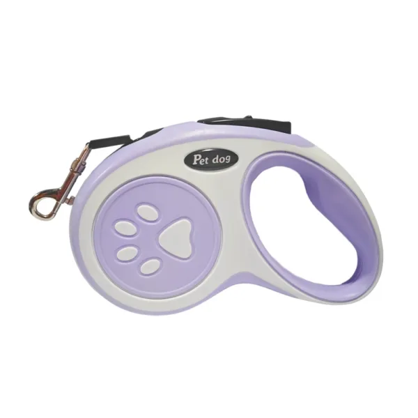 Trela retrátil premium lilás para cão