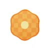 Arranhador de parede em sisal cor laranja, formato flor