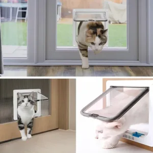 Porta de Segurança com Fecho de 4 Vias para Cão e Gato