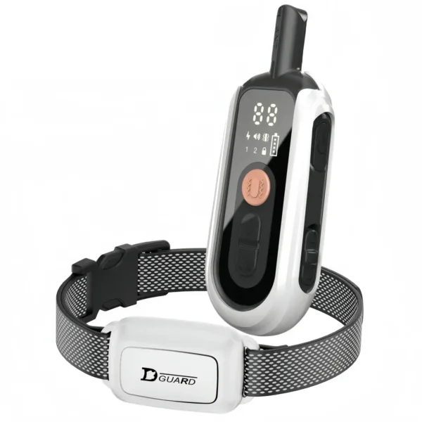 S4607b3cbb3954197a53e5ab013497213E.webp Coleira de treino com comando remoto, vibração e som, para cão