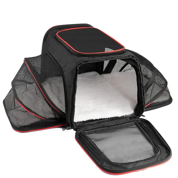 Bolsa expansível para cão e gato com alça de ombro