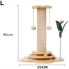 S84beaeb477a749d0ad99705d679f591bL.webp Poste arranhador vertical com indicação de medidas 46 cm de altura por 29 cm de base