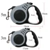 Medidas da trela: 3 m com 13 × 9 cm e 5 m com 16 × 10 cm