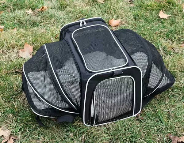 Bolsa transportadora ventilada vista de lado