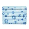 Tapete refrescante acolchoado azul com estampado de flocos de neve