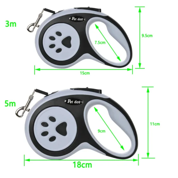 Medidas: 3 m com 15 × 9,5 cm e 5 m com 18 × 11 cm