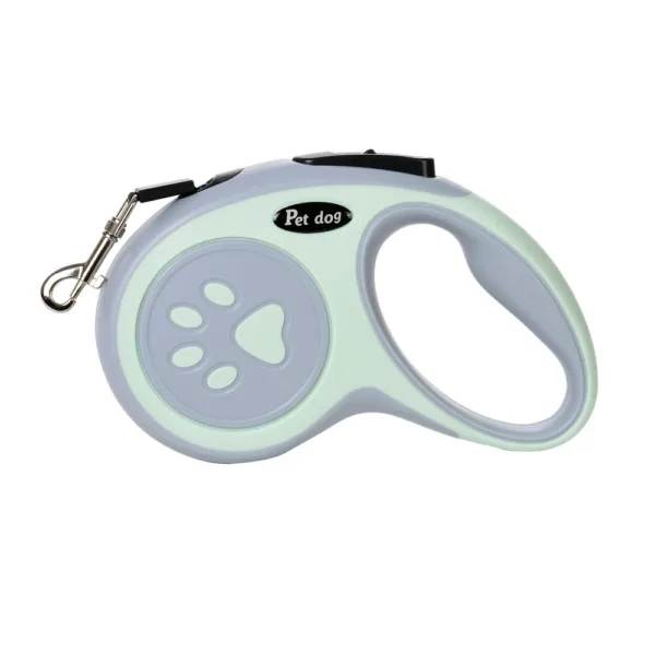 Trela retrátil premium verde menta para cão