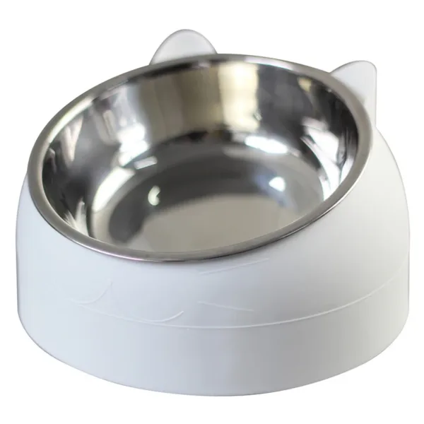 Sf5643e9f183e4c08b35960a99db6beffy.webp Comedouro Inclinado em Aço Inoxidável para Cão e Gato