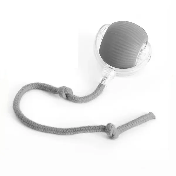 Bola automática cinzenta com cauda Bola automática cinzenta com cauda para gato