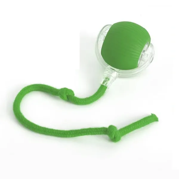 Bola automática verde com cauda Bola automática verde com cauda para gato