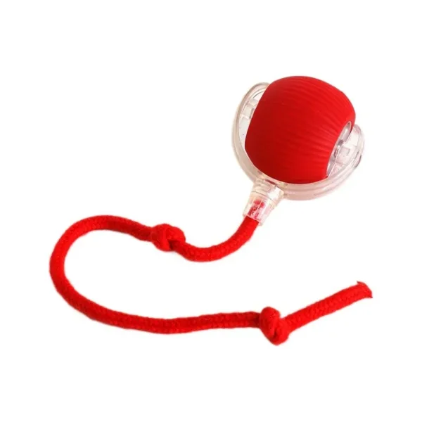 Bola automática vermelha com cauda Bola automática vermelha com cauda para gato