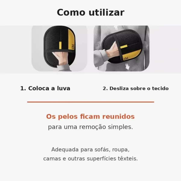 Como utilizar a luva removedora de pelos em tecidos