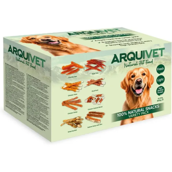 Caixa Arquivet de snacks variados para cão